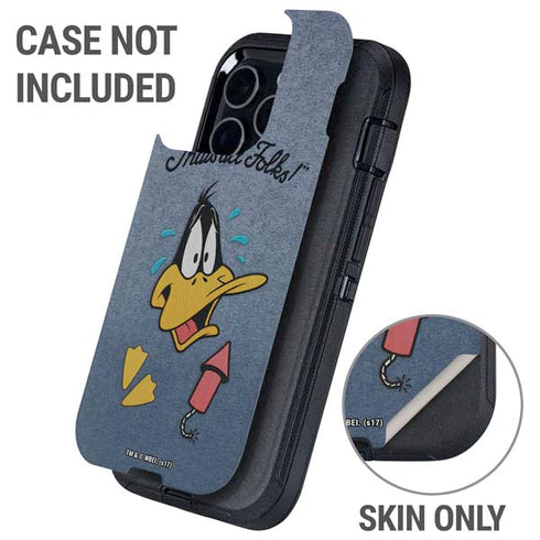 Looney Tunes Daffy Duck Thats All Folks Otterbox Defender iPhone Skin
