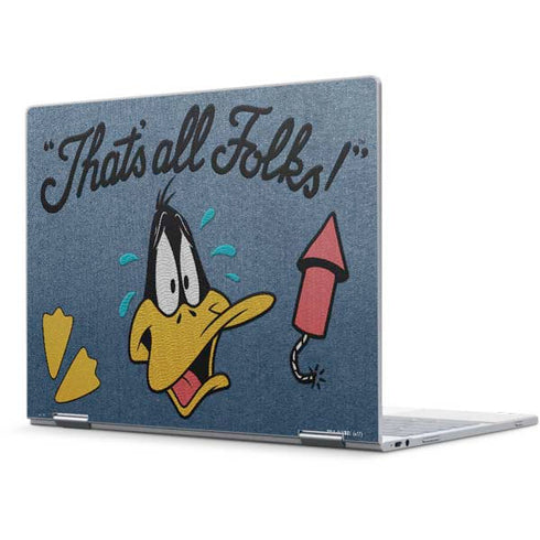 Looney Tunes Daffy Duck Thats All Folks Pixelbook Skin