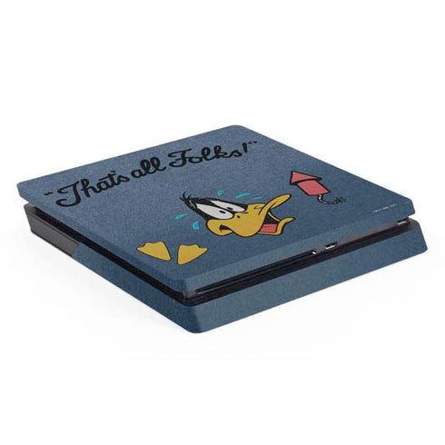 Looney Tunes Daffy Duck Thats All Folks PS4 Slim Skin