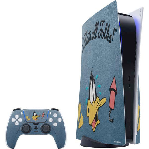 Looney Tunes Daffy Duck Thats All Folks PlayStation PS5 Skins