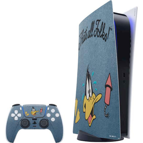 Looney Tunes Daffy Duck Thats All Folks PlayStation PS5 Skins