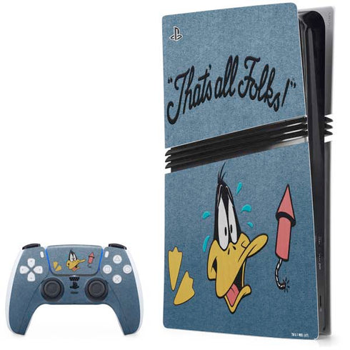 Looney Tunes Daffy Duck Thats All Folks PlayStation PS5 Skins