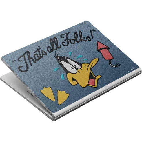 Looney Tunes Daffy Duck Thats All Folks Surface Book Skin