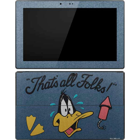 Looney Tunes Daffy Duck Thats All Folks Surface Pro Tablet Skin