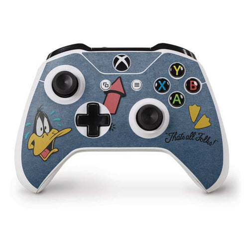 Looney Tunes Daffy Duck Thats All Folks Xbox One S Controller Skin