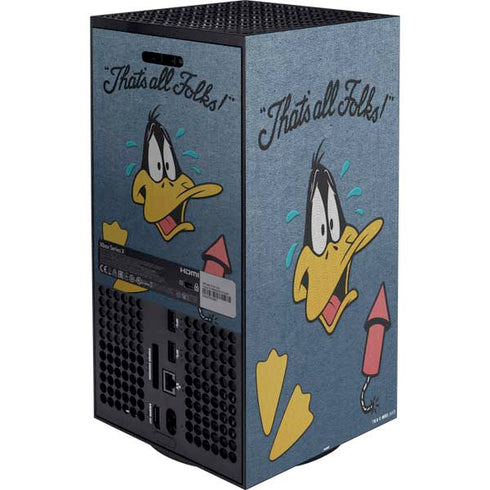 Looney Tunes Daffy Duck Thats All Folks Xbox Series X Bundle Skin