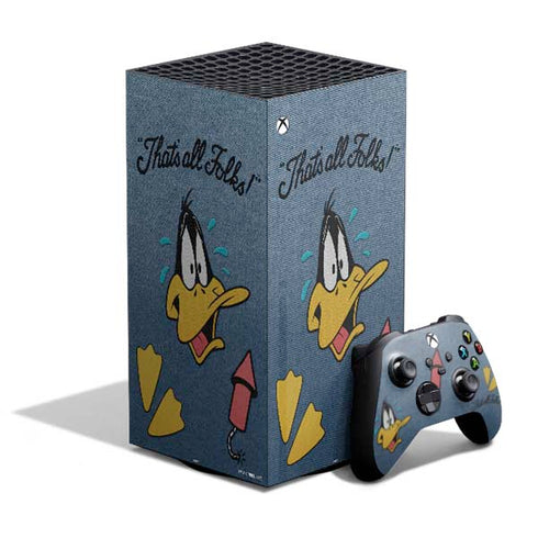 Looney Tunes Daffy Duck Thats All Folks XBox Series X Digital Edition Bundle Skin