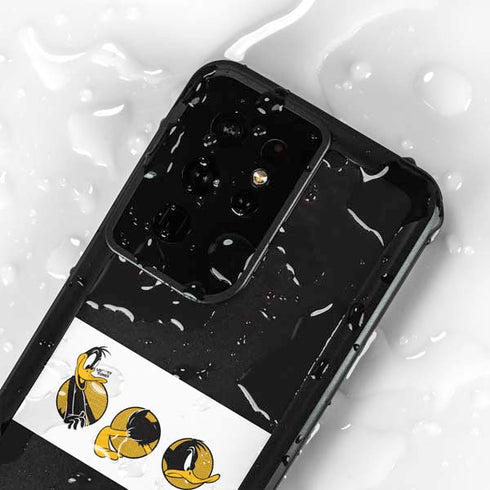 Looney Tunes Daffy Duck Three Circles Galaxy S24 Ultra Waterproof Case