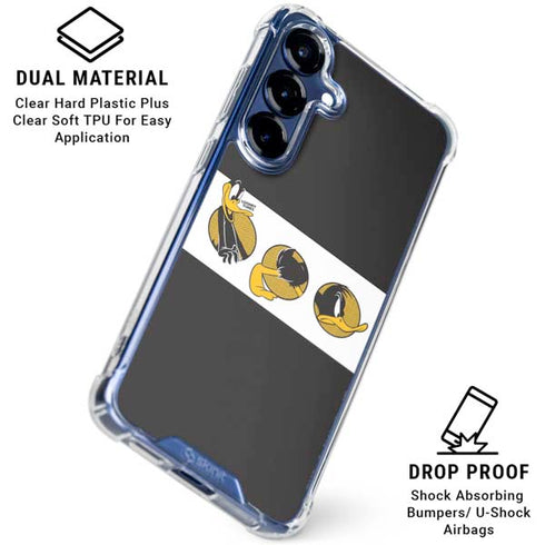 Looney Tunes Daffy Duck Three Circles Galaxy S25 Clear Case