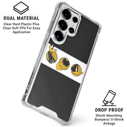 Looney Tunes Daffy Duck Three Circles Galaxy S25 Ultra Clear Case