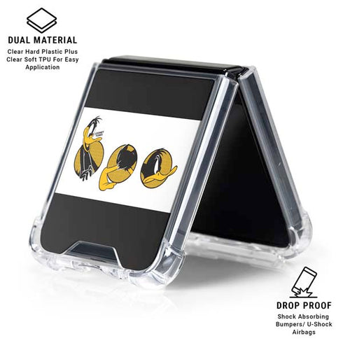 Looney Tunes Daffy Duck Three Circles Galaxy Z Flip6 Clear Case