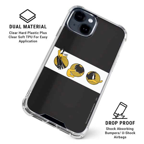 Looney Tunes Daffy Duck Three Circles iPhone 15 Clear Case