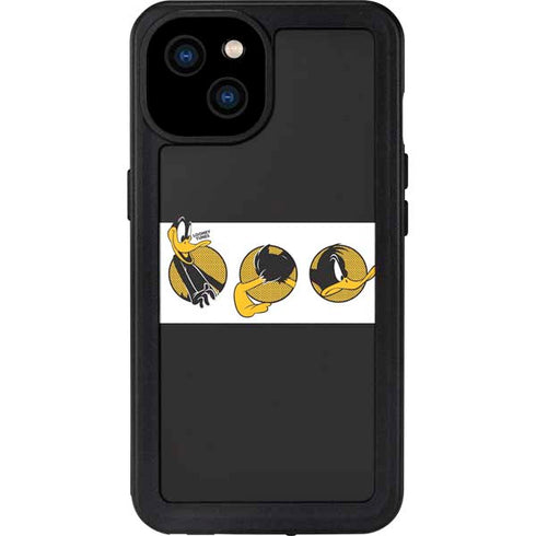 Looney Tunes Daffy Duck Three Circles iPhone 15 Plus Waterproof Case