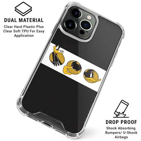 Looney Tunes Daffy Duck Three Circles iPhone 16 Pro Clear Case