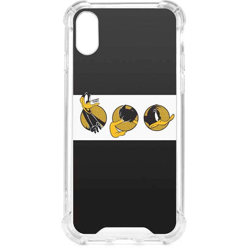 Looney Tunes Daffy Duck Three Circles iPhone XS Clear Case
