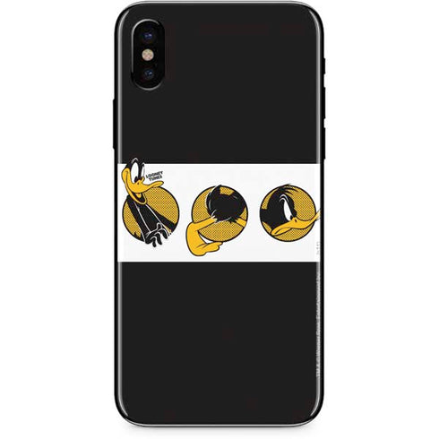 Looney Tunes Daffy Duck Three Circles iPhone XS Skin