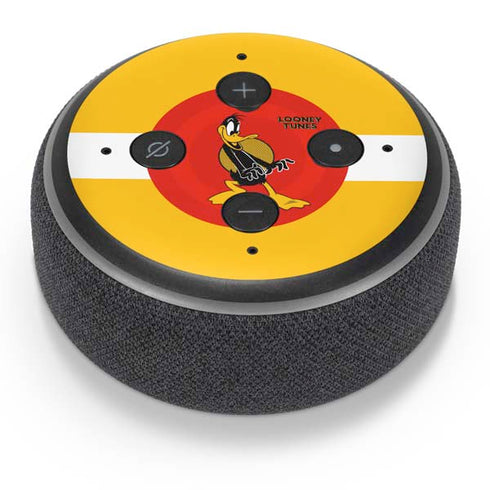 Looney Tunes Daffy Duck Yellow Stripes Amazon Echo Dot Skin