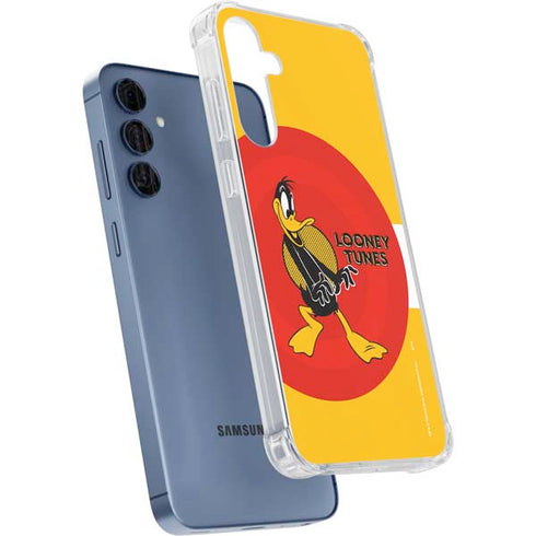 Looney Tunes Daffy Duck Yellow Stripes Galaxy A55 5G Clear Case