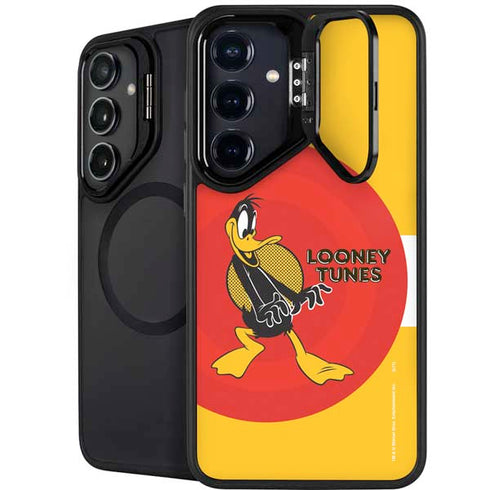 Looney Tunes Daffy Duck Yellow Stripes Galaxy S25 Plus Kickstand Case