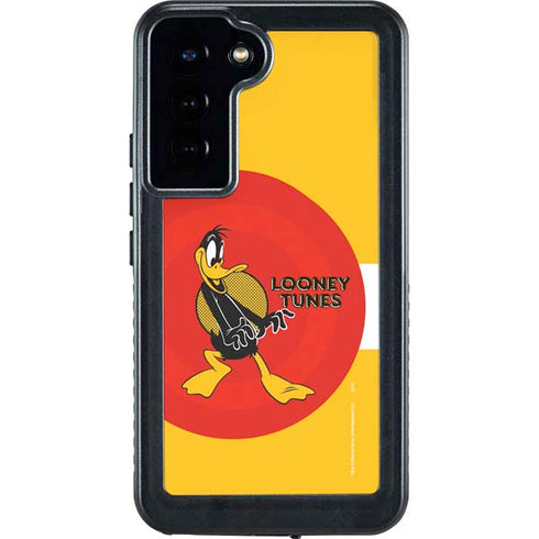 Looney Tunes Daffy Duck Yellow Stripes Galaxy S24 Plus Waterproof Case