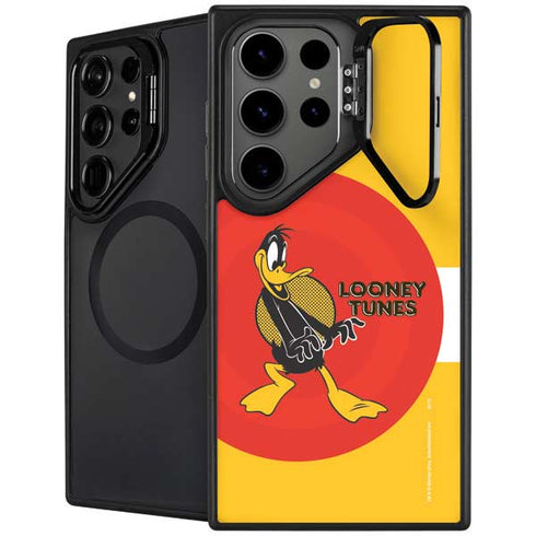 Looney Tunes Daffy Duck Yellow Stripes Galaxy S24 Ultra Kickstand Case