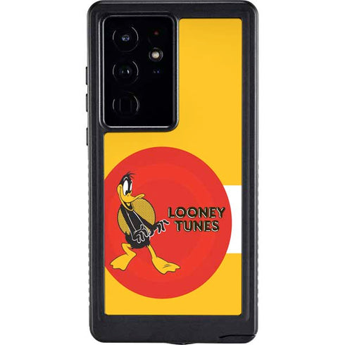 Looney Tunes Daffy Duck Yellow Stripes Galaxy S24 Ultra Waterproof Case