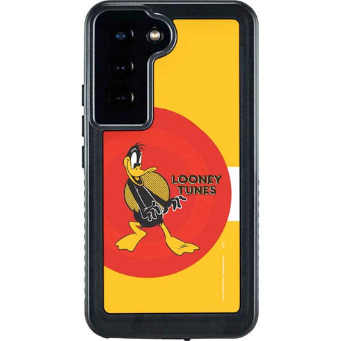 Looney Tunes Daffy Duck Yellow Stripes Galaxy S24 Waterproof Case