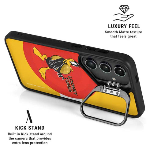 Looney Tunes Daffy Duck Yellow Stripes Galaxy S26 Plus Kickstand Case
