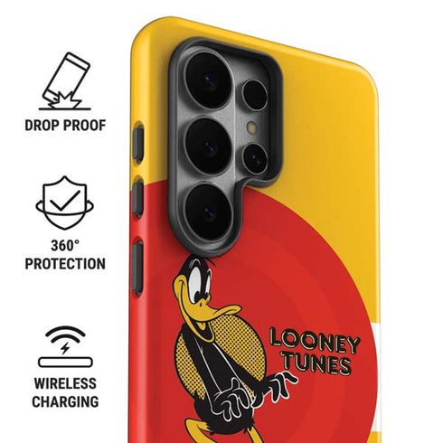 Looney Tunes Daffy Duck Yellow Stripes Galaxy S26 Ultra Impact Case