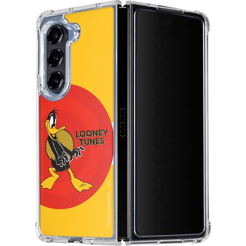 Looney Tunes Daffy Duck Yellow Stripes Galaxy Z Fold5 5G Clear Case