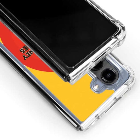 Looney Tunes Daffy Duck Yellow Stripes Galaxy Z Fold5 5G Clear Case