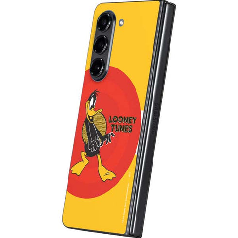 Looney Tunes Daffy Duck Yellow Stripes Galaxy Z Fold5 5G Skin