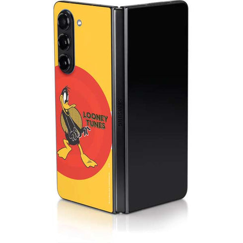 Looney Tunes Daffy Duck Yellow Stripes Galaxy Z Fold5 5G Skin