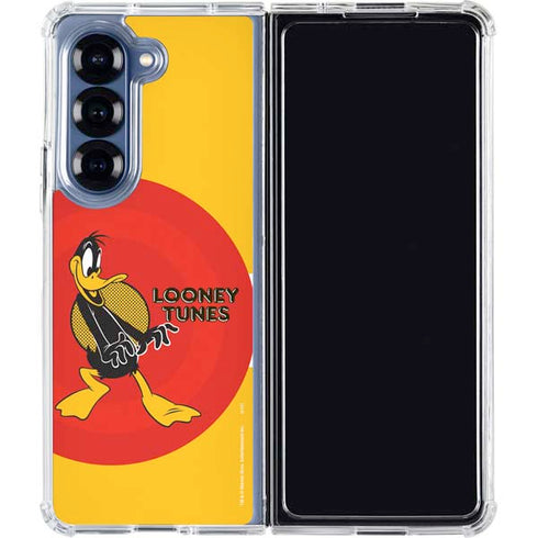 Looney Tunes Daffy Duck Yellow Stripes Galaxy Z Fold6 Clear Case