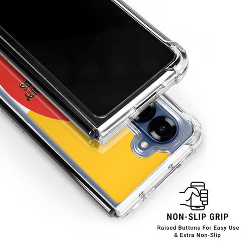 Looney Tunes Daffy Duck Yellow Stripes Galaxy Z Fold6 Clear Case