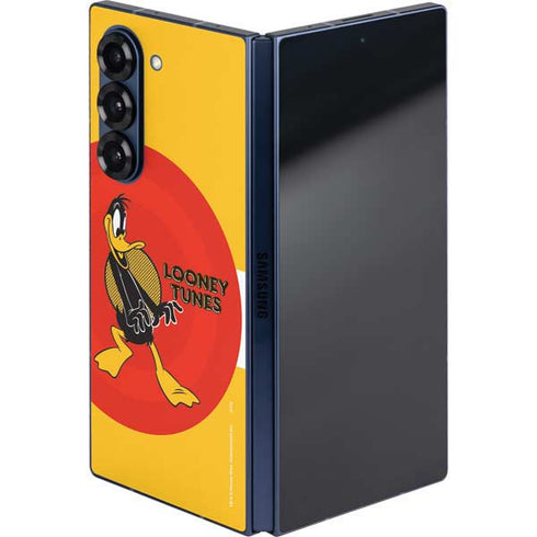 Looney Tunes Daffy Duck Yellow Stripes Galaxy Z Fold6 Skin