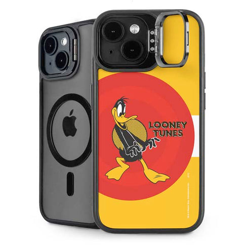 Looney Tunes Daffy Duck Yellow Stripes iPhone 14 Plus Kickstand Case