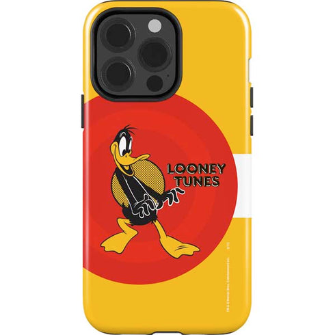 Looney Tunes Daffy Duck Yellow Stripes iPhone 15 Pro Impact Case