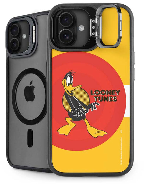 Looney Tunes Daffy Duck Yellow Stripes iPhone 16 Kickstand Case