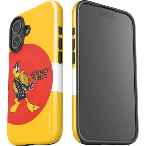 Looney Tunes Daffy Duck Yellow Stripes iPhone 16 Plus Impact Case
