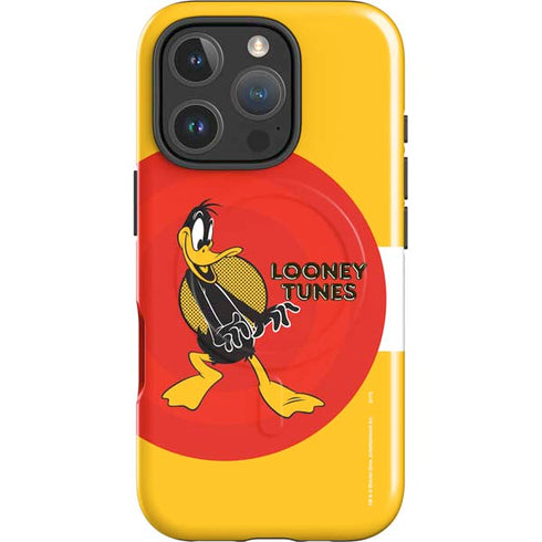 Looney Tunes Daffy Duck Yellow Stripes iPhone 16 Pro Magsafe Impact Case