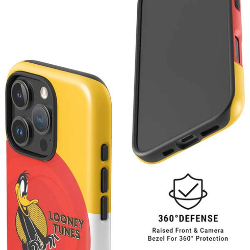 Looney Tunes Daffy Duck Yellow Stripes iPhone 16 Pro Magsafe Impact Case