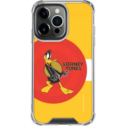 Looney Tunes Daffy Duck Yellow Stripes iPhone 16 Pro Max Clear Case