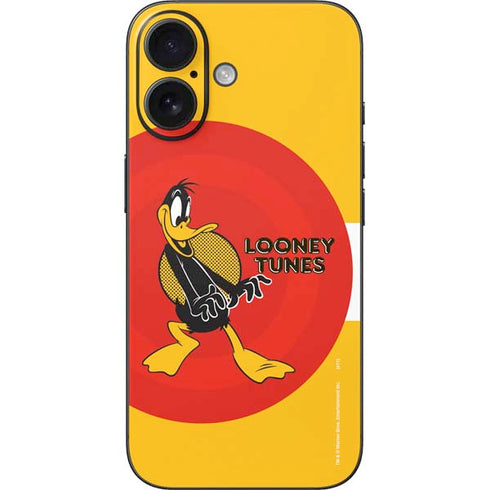 Looney Tunes Daffy Duck Yellow Stripes iPhone 16 Skin