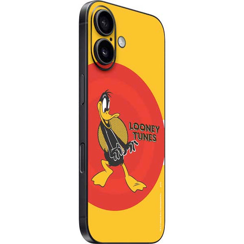 Looney Tunes Daffy Duck Yellow Stripes iPhone 16 Skin