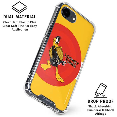 Looney Tunes Daffy Duck Yellow Stripes iPhone 16e Clear Case