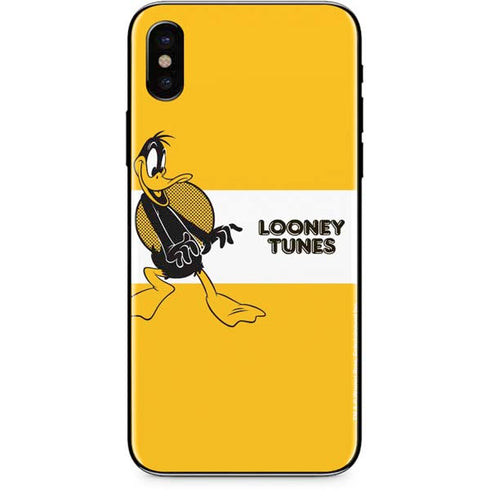 Looney Tunes Daffy Duck Yellow Stripes iPhone XS Max Skin