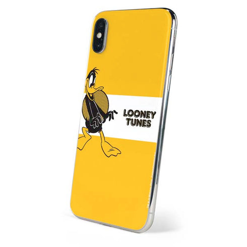 Looney Tunes Daffy Duck Yellow Stripes iPhone XS Max Skin