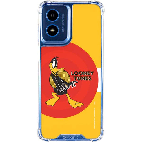Looney Tunes Daffy Duck Yellow Stripes Moto G 5G (2024) Clear Case