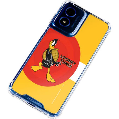 Looney Tunes Daffy Duck Yellow Stripes Moto G Play 4G (2024) Clear Case